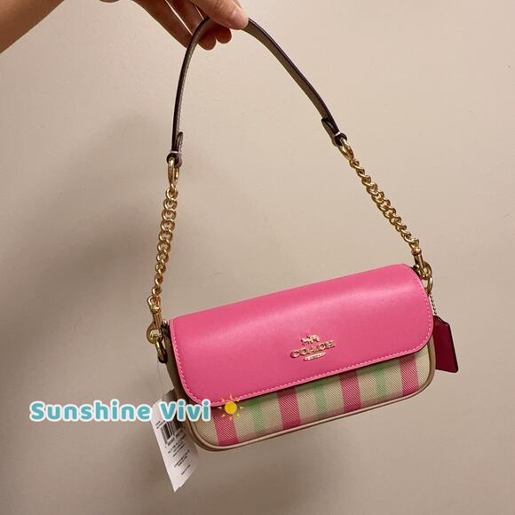 NWT Coach Hailey Flap Shoulder Crossbody Bag With Plaid Print Lady Purse CBI56 - Picture 1 of 15